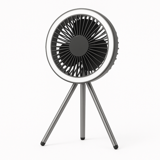 Cordless Camping Fan with Power Bank and Light